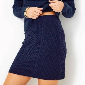 NWT Lilly Pulitzer Lizona Sweater Skirt - Low Tide Navy